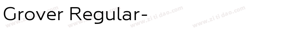 Grover Regular字体转换